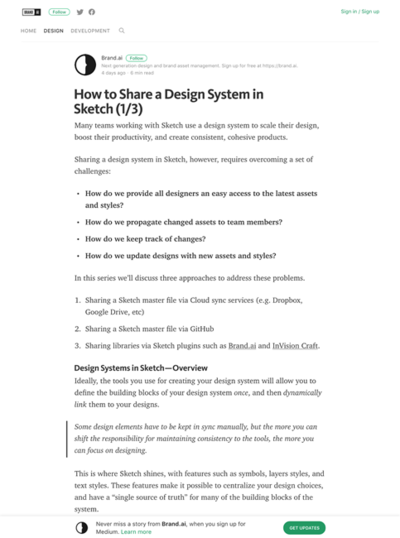 図4　Sketchでデザインシステムを共有する方法