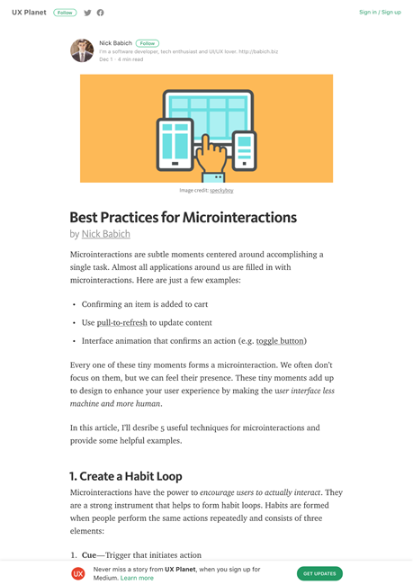 図1　マイクロインタラクションのための5つのテクニック