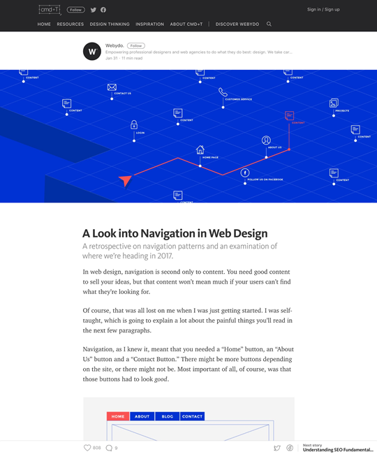 図1　Webデザインのナビゲーションの過去と未来