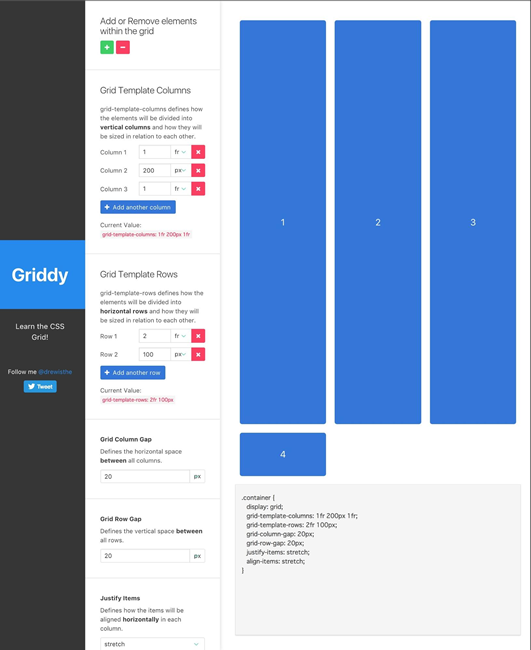 図6　CSS Gridでのグリッドの設定方法を学べるツール