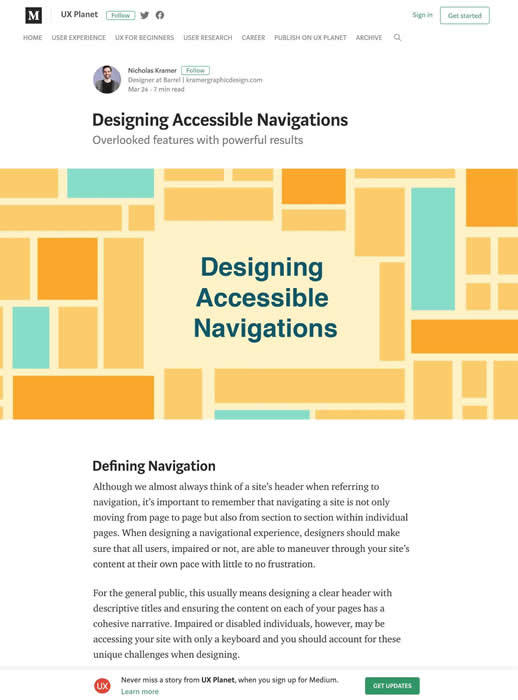 図3　アクセシブルなナビゲーションデザインのヒント