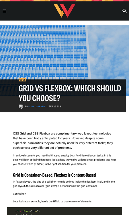 図2　CSS GridとFlexboxの実践的な使い分け方法を解説