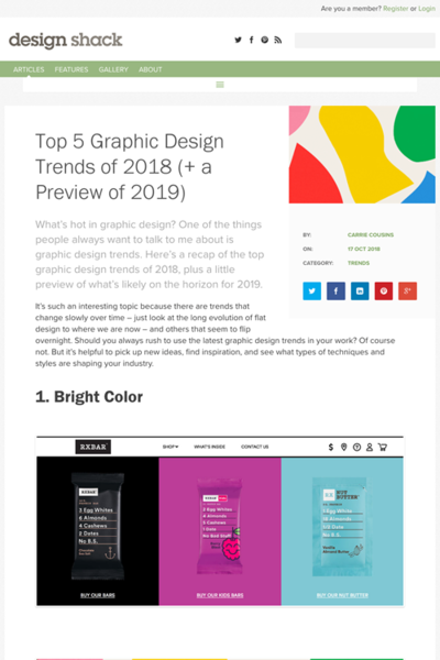 図2　2018年のグラフィックデザインのトレンド