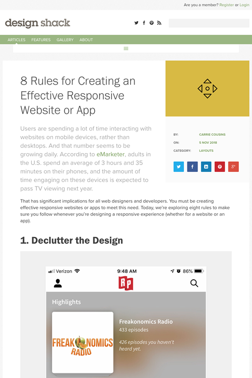 図1　効果的なレスポンシブサイト／アプリを作る8つのルール