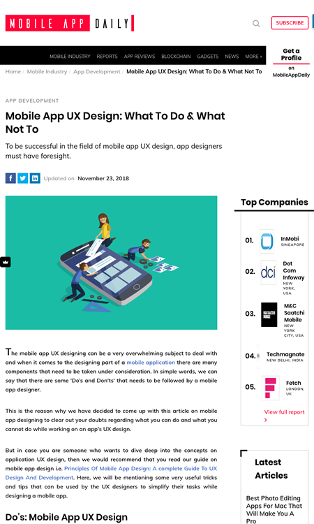 図1　モバイルアプリのUXデザインでやるべきこと＆やらないこと