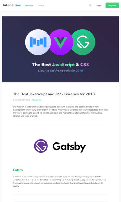 図3　2018年のJavaScript＆CSSライブラリのまとめ