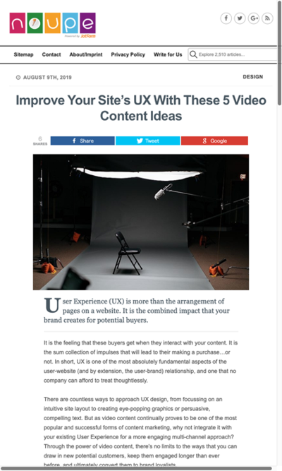 図3　UXを改善する動画コンテンツのアイデア