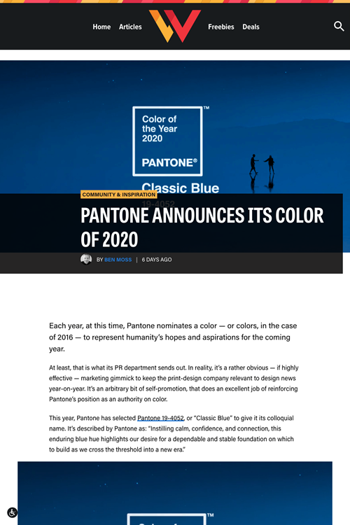 図5　Pantoneが発表した2020年の色