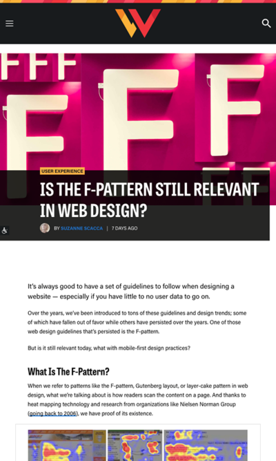図1　ウェブページに「Fパターン」は今でも重要か