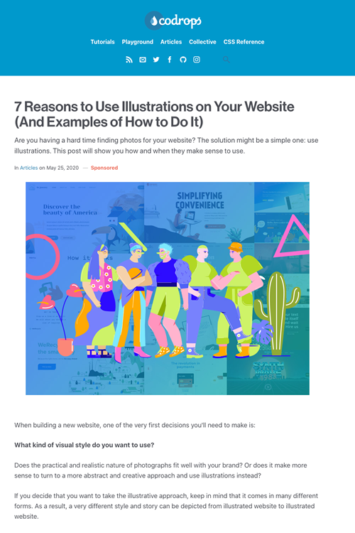 図5　ウェブサイトにイラストを使うべき7つの理由