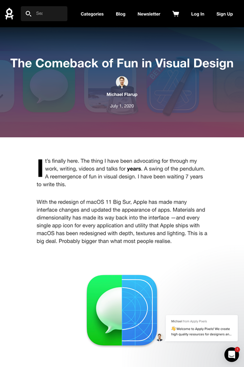 図4　Appleのデザインの変化と今後のビジュアルデザイン