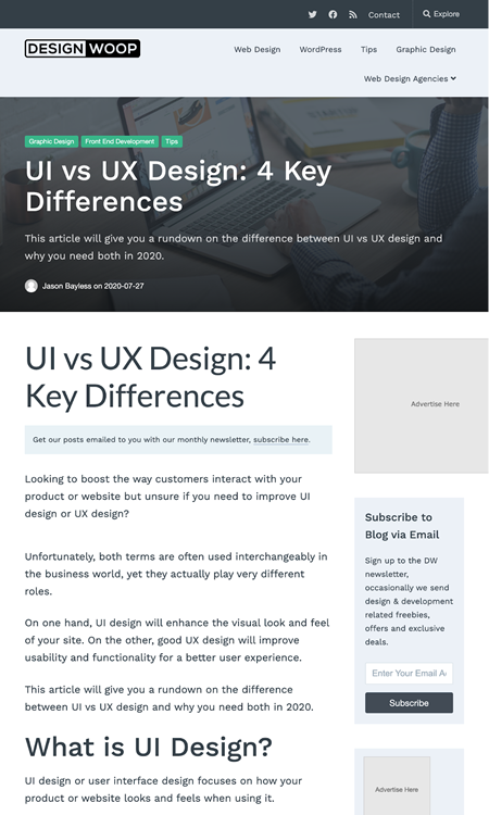 図2　UIデザインとUXデザインの重要な違い