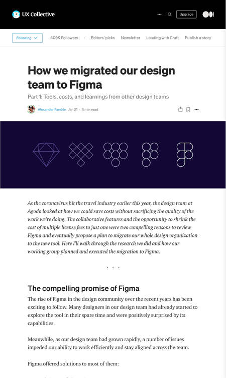 図4　デザインチームの使用ツールをFigmaに乗り換えた話