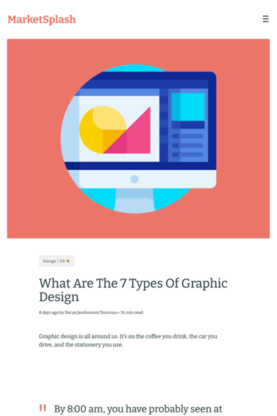 図4　グラフィックデザインの主要な7つのタイプ