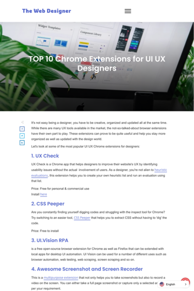 図3　UI／UXデザイナーに人気のあるChrome拡張機能いろいろ