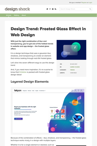 図3　Webデザインでのすりガラス効果