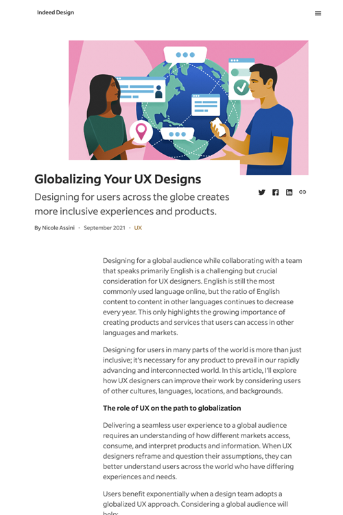 図1　UXデザインのグローバル化についてのヒント