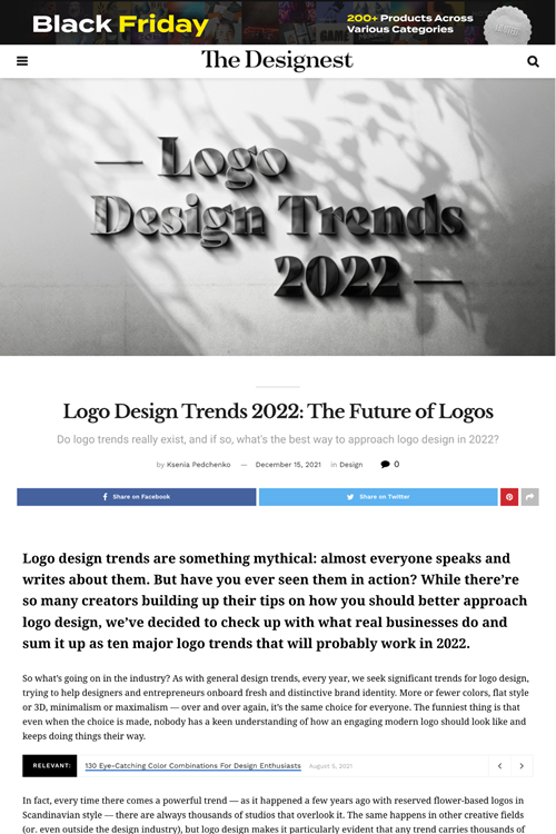 図3　2022年のロゴデザインのトレンド