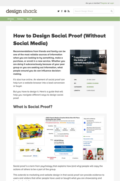 図1　ソーシャルプルーフ（社会的証明）をWebサイトにどうデザインするか