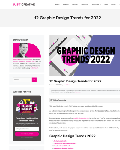 図2　2022年のグラフィックデザインのトレンド