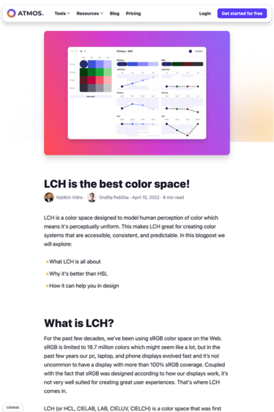 図2　UIデザインに適した色空間LC