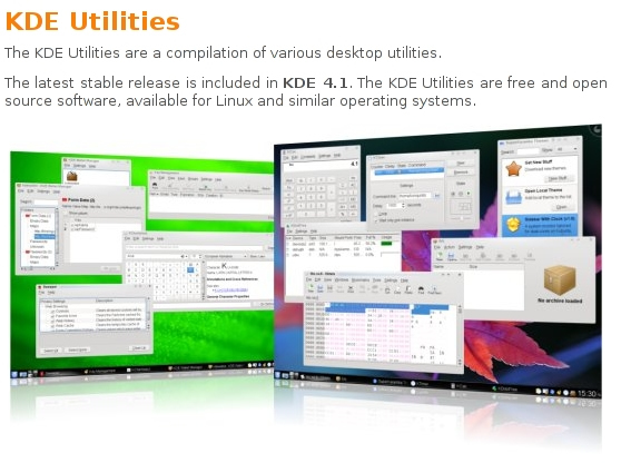 図2　KDE Utilitiesサイトより抜粋