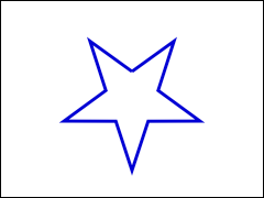 図3　直線で描く星形が回る