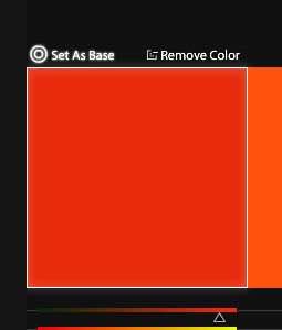 図5　Set as Baseを押すと、ベースカラーの場所を変更できる