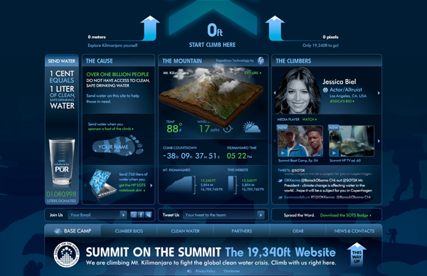 図1　大きな目標を持つSummit on the Summitのウェブサイト