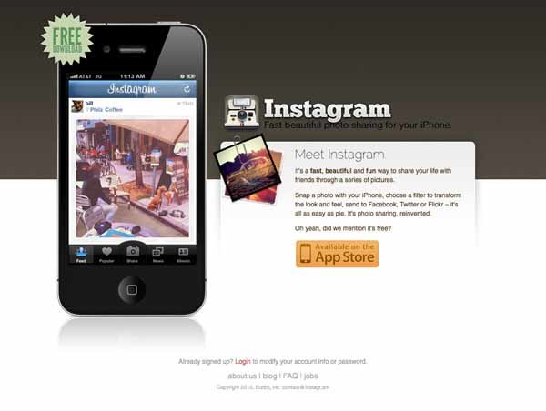 図6　iPhoneアプリを使った写真共有サービス「instagr.am」