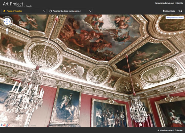 図10　フランス・ヴェルサイユ宮殿の内部。360度のイメージによって、室内の雰囲気もよくわかる