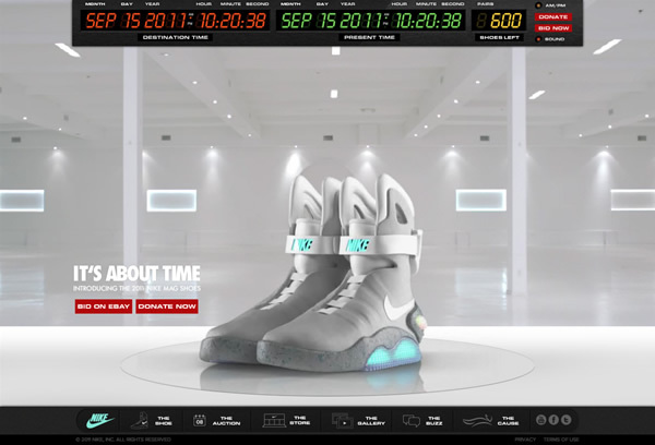 図1　『Back 4 The Future』は、Nikeの「The 2011 NIKE MAG」を紹介している