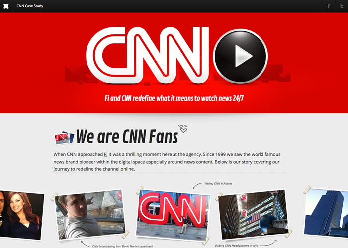 図1　ウェブサイトの制作プロセスを紹介した『Fi case study: CNN』