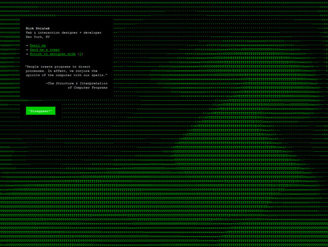 図5　背景が黒、文字色が緑の「hacker mode」も用意されている