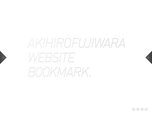 図3　良質のウェブサイトをブックマークしている『AKIHIROFUJIWARA WEBSITE BOOKMARK』