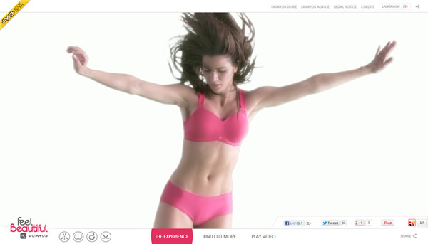 スポーツアンダーウェアを映像で紹介する『Feel Beautiful underwear』