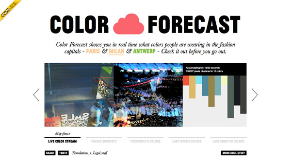 通行人から流行している服の色を解析する『Color Forecast』