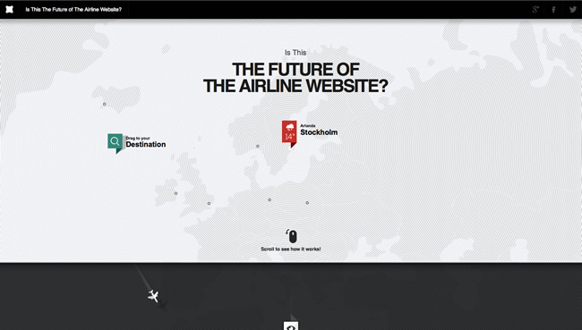 図1　理想の航空会社のウェブサイトを提案している『The Future of Airline Websites』