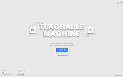 図2　ブラウザで機械学習が体験できる実験サイト『Teachable Machine』