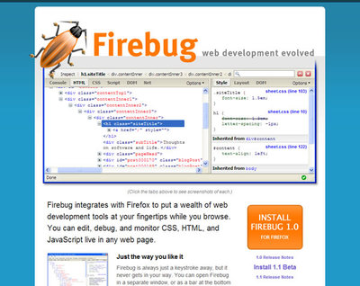 図1　Firebugのサイト