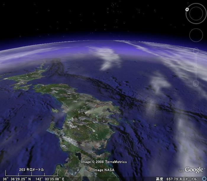 図3　Global Cloud Map Overlay 標高600m版