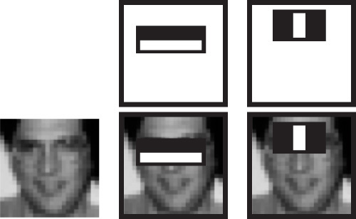 図5　検出特徴を顔に適用したの例