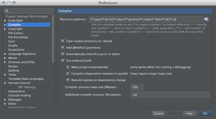 図29　「Preferences / Compiler」の設定画面