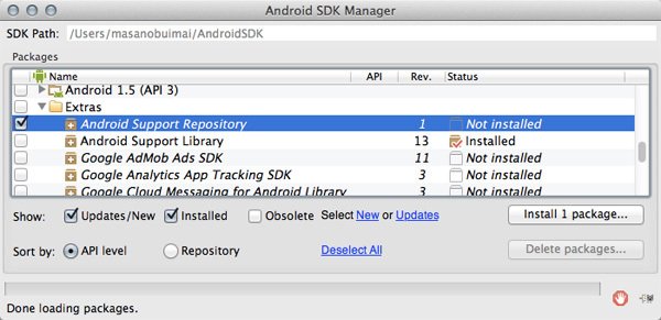 図24　Android SDK Manager