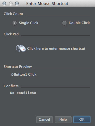 図5　「Enter Mouse Shortcut」ダイアログ