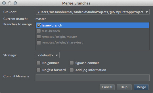 図7　「Merge Branches」ダイアログ
