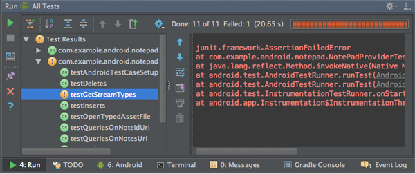 図29　Androidテストの実行例