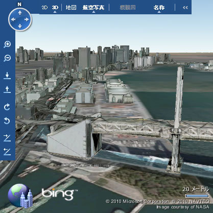 図2　Bing Maps 3D