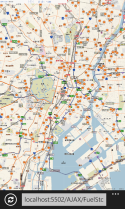 図15　Bing Maps AJAX Controlの表示