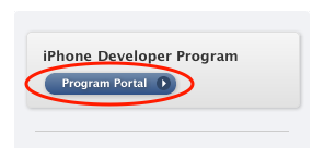 Program Portal へのリンク